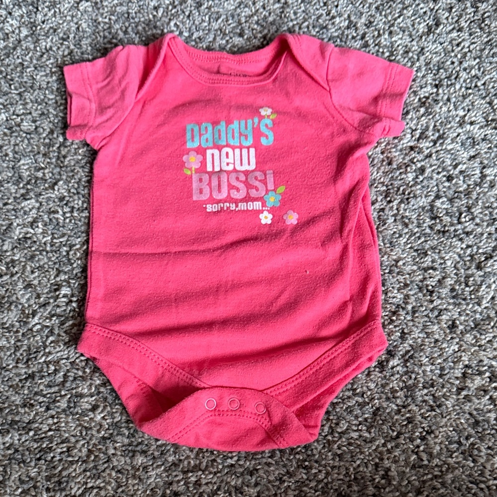 Faded Glory Bright Pink Bodysuit - Daddy's New Boss
